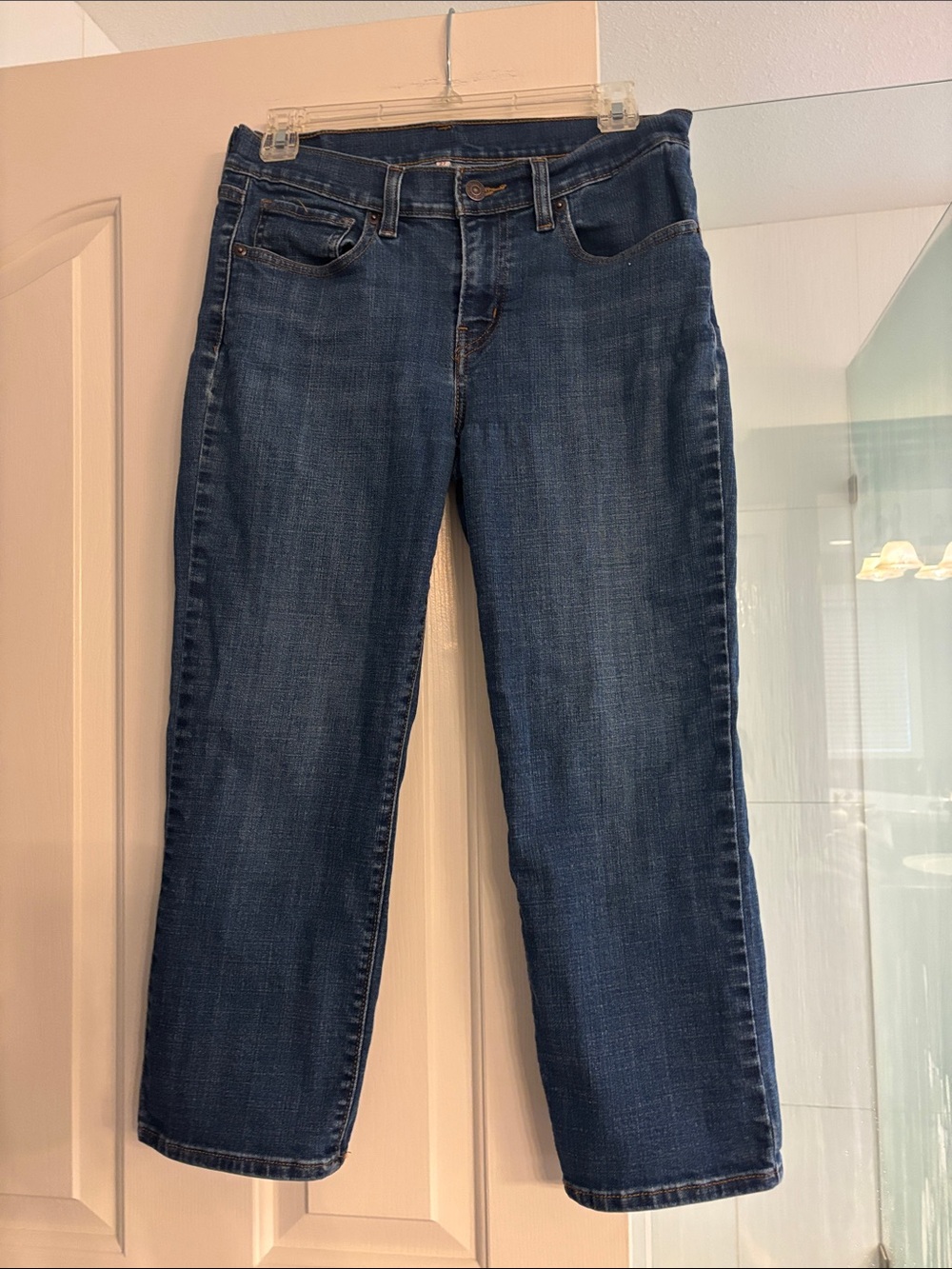Levi's Women's Dark Blue Cropped Straight Jeans
